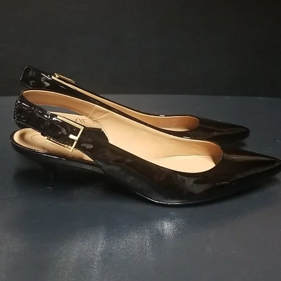 Calvin Klein Luka Patent Slingback Kitten Heel - Picture 4 of 10